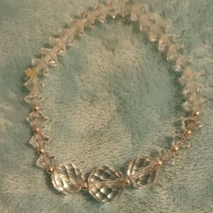 Elegant Silver and Clear Beaded Necklace